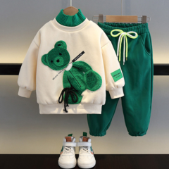 Conjunto Moletom Moderno urso gola alta 1 ano á 12 anos - comprar online