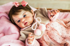 BEBÊ REBORN ABIGAIL SILICONE VINIL MAMA E FAZ XIXI - comprar online