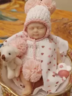 MINI BEBÊ REBORN SILICONE SÓLIDO ANTI-STRESS