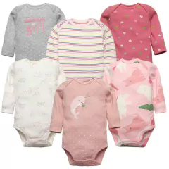 kit 5 body 100% algodão 3 meses á 24 meses - comprar online