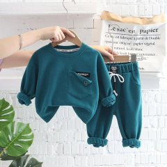 Moletom + Calças 2 pçs conjunto moda traje bebê meninos de algodão sólido 9 meses á 5 anos - comprar online
