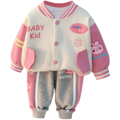 conjunto de roupas 2 pçs cardian e casual 2023 1 a 5 anos