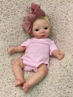 Prematuro Bebê Reborn Silicone Sólido 28 cm Anti-Stress