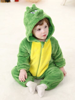 Macacão Bebê Pijama, Fantasia Animalzinho 0 á 3 anos Tecido peluciado - comprar online