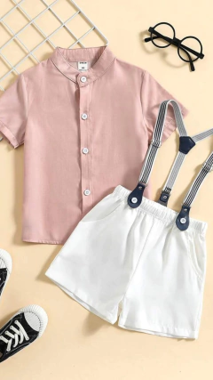 Conjunto Infantil Social com Suspensório para meninos de 1 ano até 8 anos - Tatuka