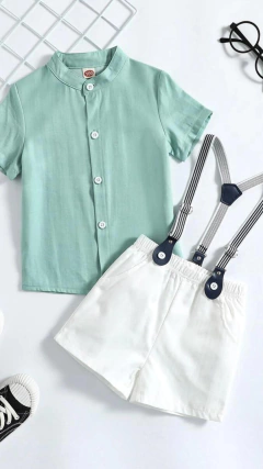 Conjunto Infantil Social com Suspensório para meninos de 1 ano até 8 anos - loja online