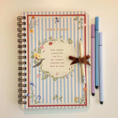 Caderneta G Caderno de oração cada página 15,2X 21,8 - 80Fls Com Pauta