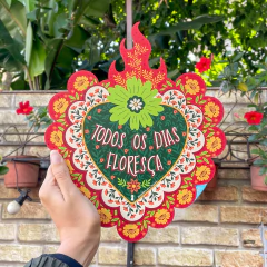 Placa Sagrado Coração Floresca