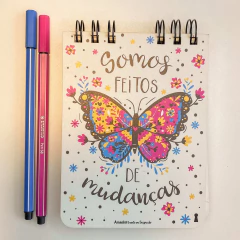 Caderneta P Somos feitos mudanças 11,3x15,2 - 80Fls Sem Pauta