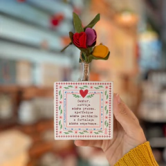 Mini Vaso Quadrado Senhor esperança 8x8