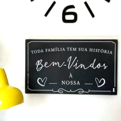 Box Toda Familia Historia Preto 30x50