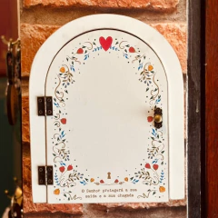 Porta Chaves Portinha com Espelho - Senhor protegera saida lavanda