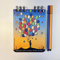 Caderneta P Balao miudezas bonitas 11,3x15,2 - 80Fls Sem Pauta