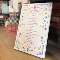 Box Seja feliz branco 40x60