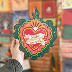 Placa Sagrado Coração Sonhe sem medo