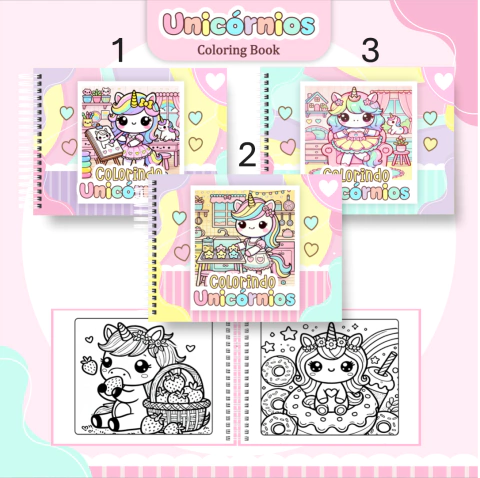 Livro de colorir Unicórnio