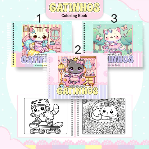 Livro de colorir Gatinhos