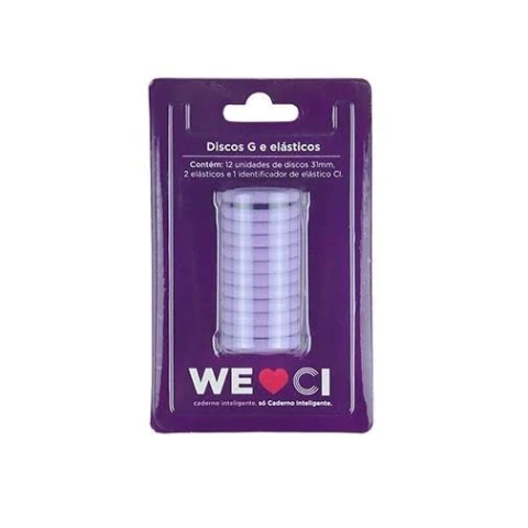 Kit 12 Discos + elástico Roxo dos pampas - Caderno Inteligente - comprar online