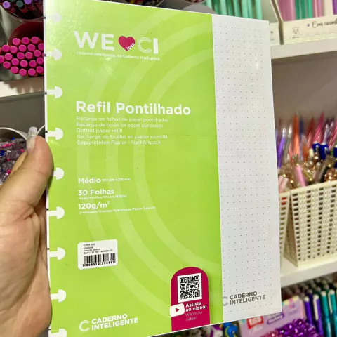 Refil PONTILHADO Caderno Inteligente