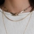 Choker riviera colorida com 2 letras soldadas