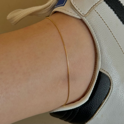 Tornozeleira Veneziana Dourado 18k Ou Prateado 925