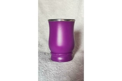 Kit Cuia de Alumínio colorida + Bomba lisa achatada 19cm