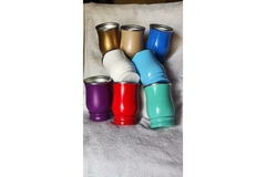 Kit Cuia de Alumínio colorida + Bomba lisa achatada 19cm - comprar online