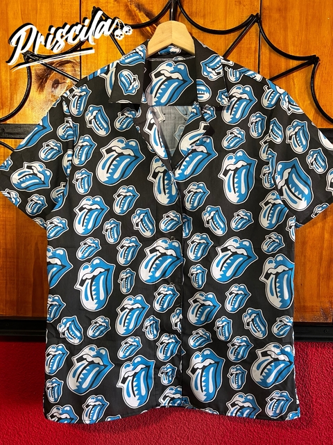 Camisa varon lenguas celestes y blancas