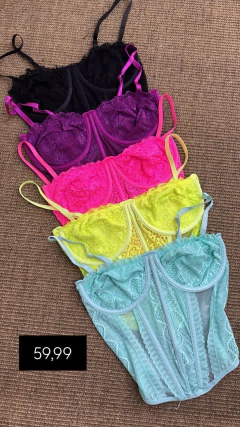 Corset de renda com alça