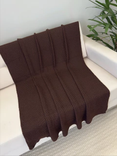 Manta em Tricot Mattone Marrom 1.80x0.90 - loja online