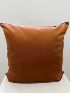 Capa Almofada Grande Veludo com Cordão Terracota