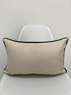 Capa em Linho Detalhes em Veludo Verde na internet