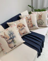 Kit 4 Capas de Almofadas Linho Páscoa Jardim Encantado - comprar online
