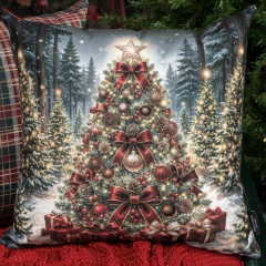Capa de Almofada Árvore de Natal com Luzes de Led - comprar online