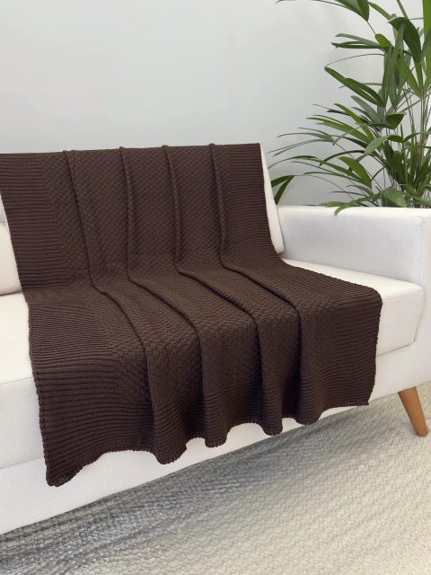 Manta em Tricot Mattone Marrom 1.80x0.90 - comprar online