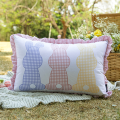 Kit 3 Capas de Almofada Casal de Coelhos Rose