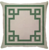 Capa de Almofada Linho Molduras Verde Menta