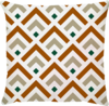Capa de Almofada Suede Escama Verde e Terracota