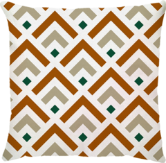 Capa de Almofada Suede Escama Verde e Terracota