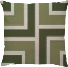 Capa de Almofada em Linho Faixas Verde