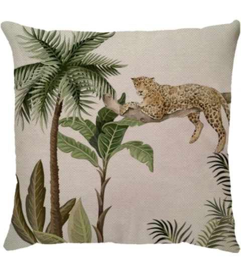 Capa de Almofada em Linho Onça