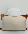 Capa Retangular em Linho Detalhes Veludo Terracota
