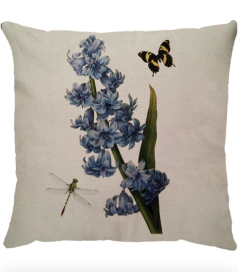 Capa de Almofada Linho Jacinto Azul