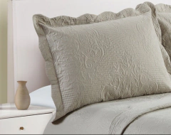 Kit Colcha Damask Bege Solteiro 2 Peças - comprar online
