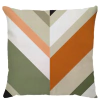 Capa de Almofada Neo Listras Laranja e Verde