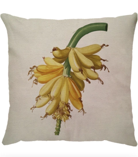Capa de Almofada em Linho Cacho de Banana