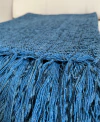 Manta em Chenille Azul Petróleo