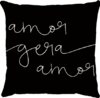 Capa de Almofada Amor Gera Amor Preto