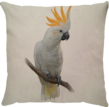 Capa de Almofada Linho Cacatua