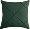Capa de Almofada Drapeada Verde Escuro Linho